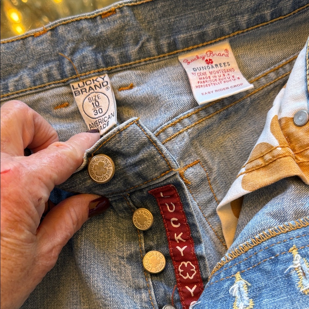Lucky Brand Easy Rider Cropped blue jeans size 10